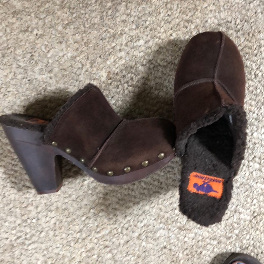 Rocket Dog high heel platform clogs.